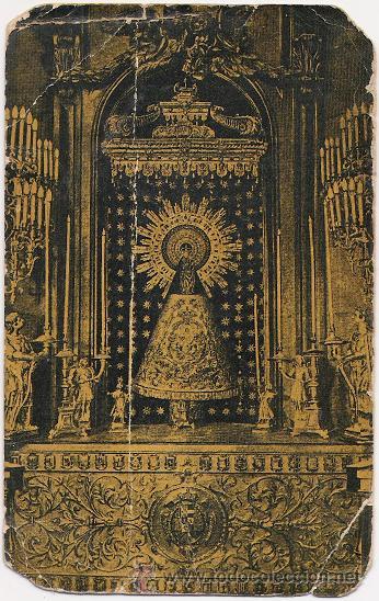 Postales: 1080 - ANTIGUA POSTAL VIRGEN DEL PILAR 80 X 130mm