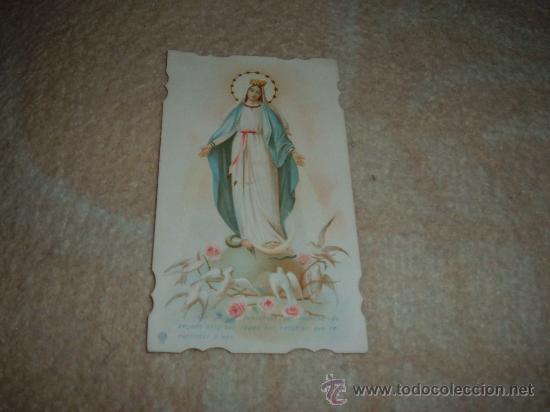 Postcards: estampa oh maria concebida sin mancha de pecado original,r f
