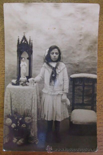Postales: postal de primera comunion (una esquina doblada) - Foto 1