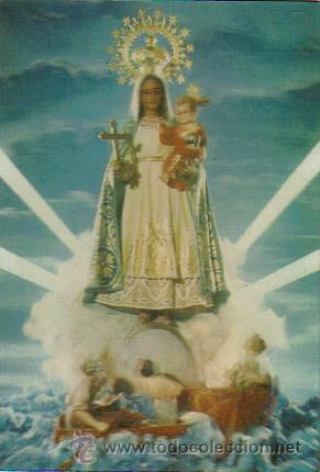 Postales: NUESTRA SE&Ntilde;ORA DEL COBRE *** POSTAL HOLOGR&Aacute;FICA ESCUDO DE ORO