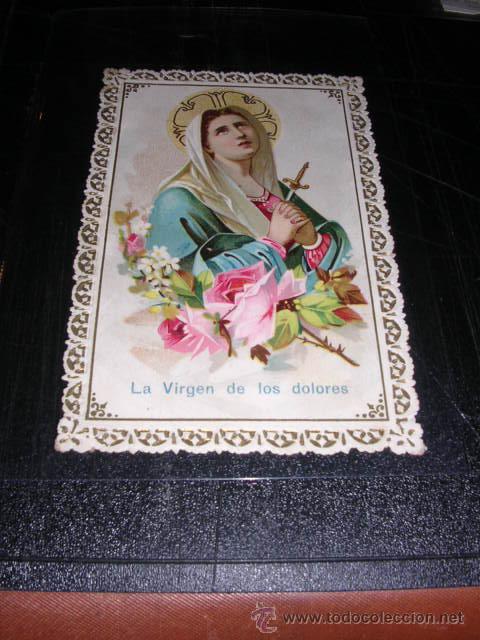Postales: ESTAMPA LA VIRGEN DE LOS DOLORES,11X7 CM.