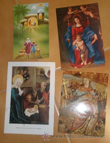 Postales: 4 postales religiosas, escritas - Foto 1