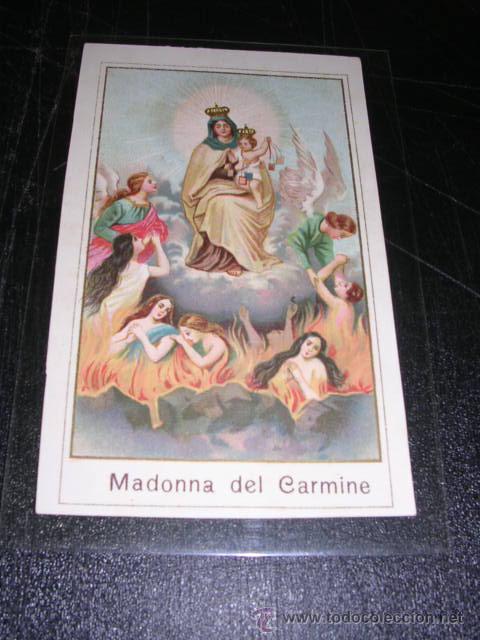 Postales: ESTAMPA MADONNA DEL CARMINE 11X6,5 CM.