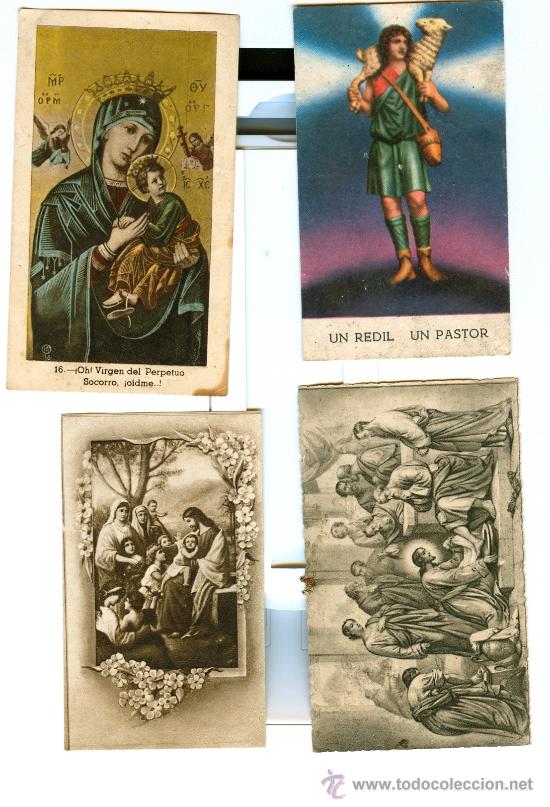 Postales: 4 estampitas variadas - Foto 1