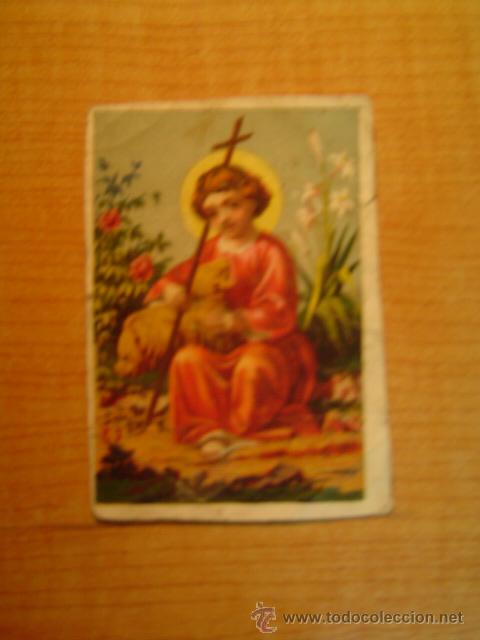 Postales: ESTAMPA DE NI&Ntilde;O JESUS CON UN ANIMAL