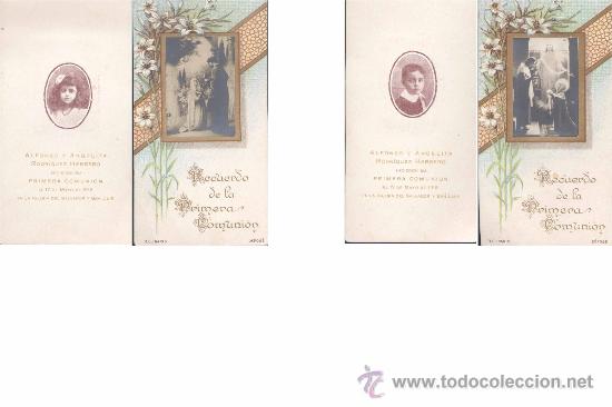 Postales: RECORDATORIOS DE LA PRIMERA COMUNI&Oacute;N DE 1918. - Foto 1