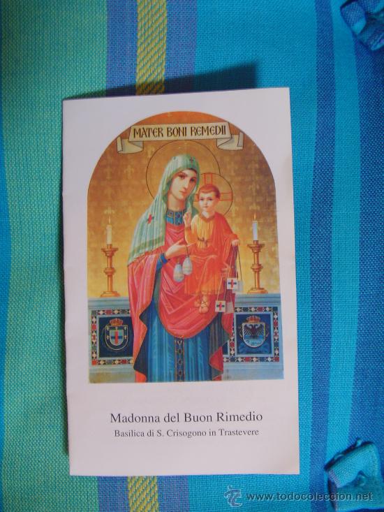 Postales: Recordatorio Basilica di S. Crisogno in Trastever. Madona del Buon Rimedio. Italia.