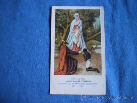 Cartes Postales: ESTAMPA RECORDATORIO MONSE&Ntilde;OR DANIEL COMBONI FUNDADOR MISIONEROS COMBONIANOS CON ORACION