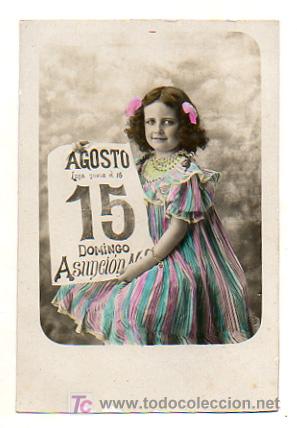 Postkarten: FELICITACI&Oacute;N LUNA NUEVA DEL 15 DE AGOSTO, ASUNCI&Oacute;N.