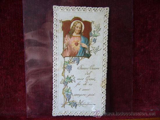 Cartoline: Estampa antigua de el Sagrado Coraz&oacute;n de Jes&uacute;s