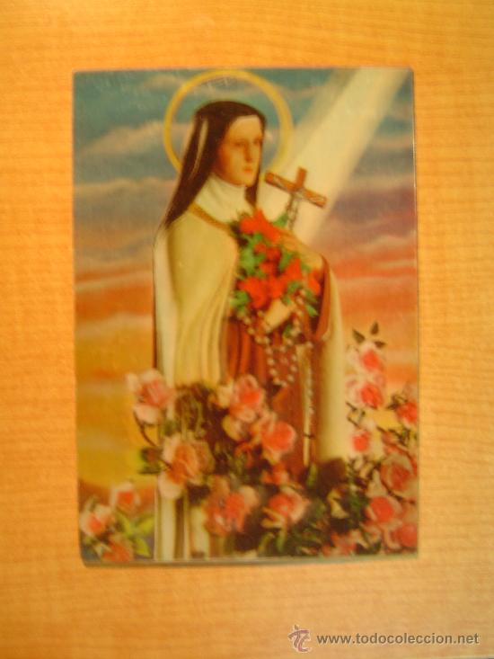 Postales: POSTAL SANTA TERESITA DEL NI&Ntilde;O JESUS TRES DIMENSIONES SIN CIRCULAR