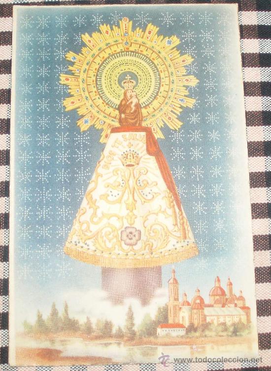Postales: postal virgen del pilar circulada a&ntilde;os 60