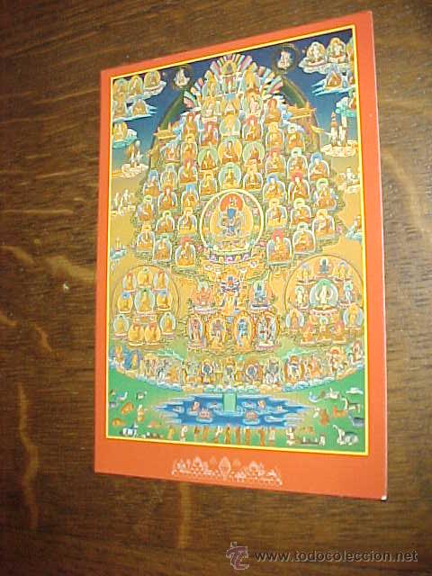 Postales: POSTAL TIBETANA. ARBOL DE REFUGIO KAGYU. KAGYU REFUSE TREE. SURENDRA'S TIBETAN THANKA TREASURE.