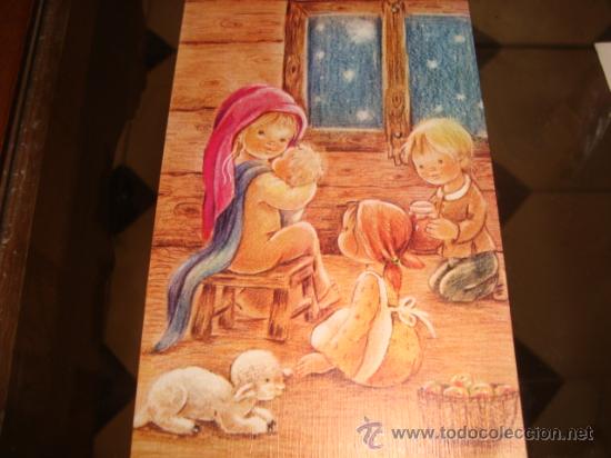 Cartoline: estampa navide&ntilde;a escrita 1984