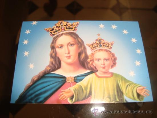 Postkarten: estampa virgen para viajar, con maria auxiliadora,