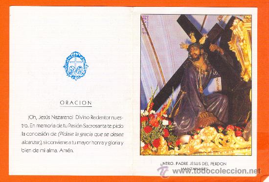 Cartes Postales: IMAGEN E HIMNO DE NTRO. PADRE JESUS DEL PERDON. PATRON DE MANZANARES (CIUDAD REAL)