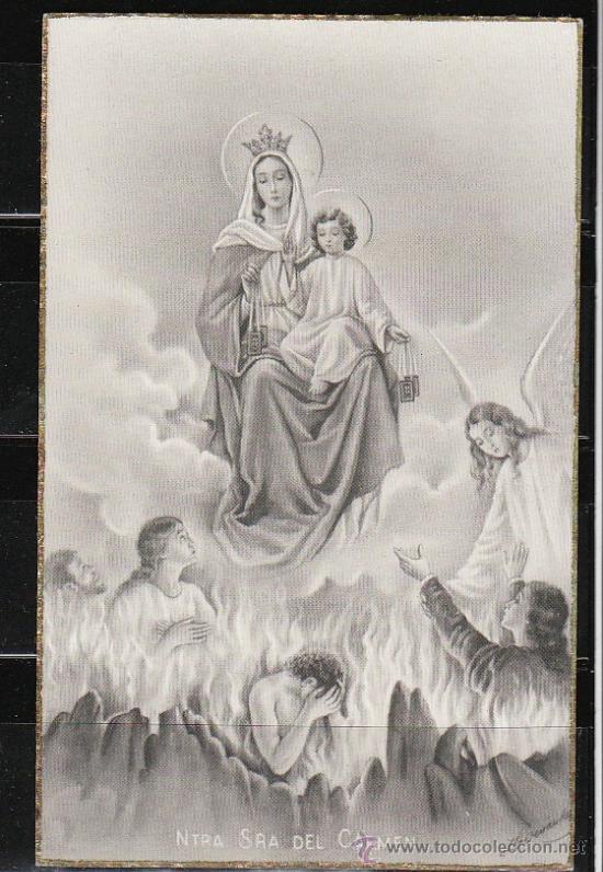 Postkarten: NTRA. SE&Ntilde;ORA DEL CARMEN. MARGENES DORADOS