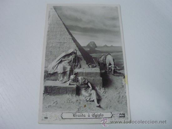 Postales: ANTIGUA POSTAL - HUIDA A EGIPTO