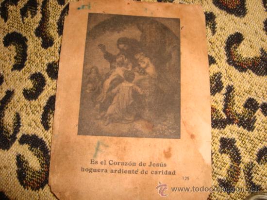 Cartoline: muy antigua estampa sagrado corazon de jesus
