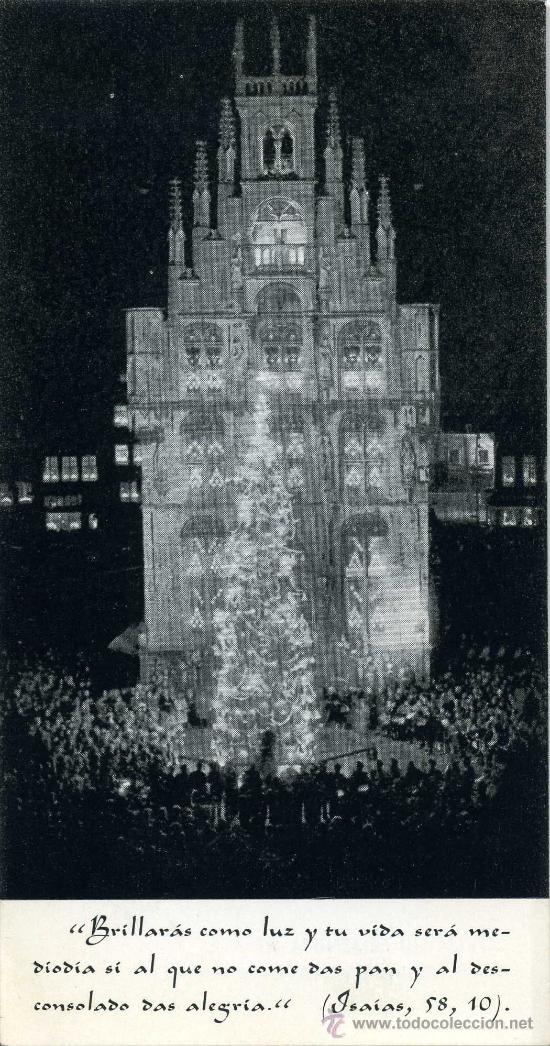 Postais: TARJETA NAVIDAD 1966 - JUVENTUD FEMENINA ACCION CATOLICA PARROQUIA SANTA BARBARA - TEMPLO - TE MIRE