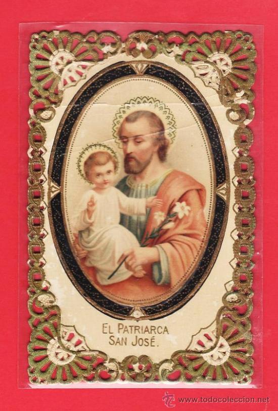 Postales: antigua postal - el patriarca san jose - troquelada - sin editor - circulada - a&ntilde;os 20