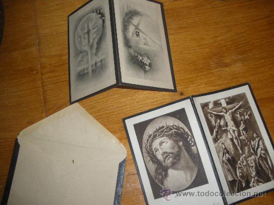 Cartes Postales: 2 ANTIGUAS ESQUELAS MORTUORIAS.