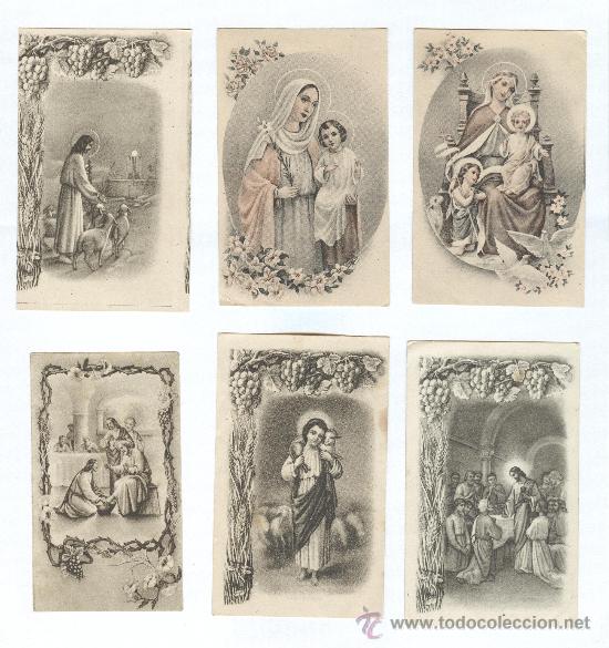 Postales: 6 ESTAMPAS RELIGIOSAS ANTIGUAS - Foto 1