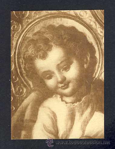 Cartoline: Estampa relgiosa: Recordatori naixement. Dibuix de Vila Arrufat (Sabadell)