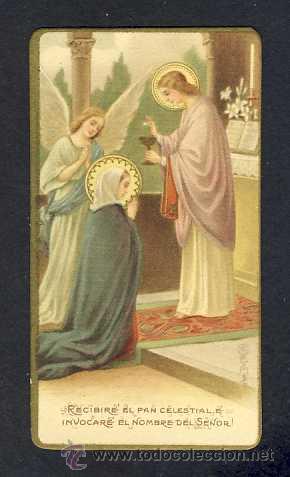 Postales: Estampa religiosa: Comunion - Foto 1