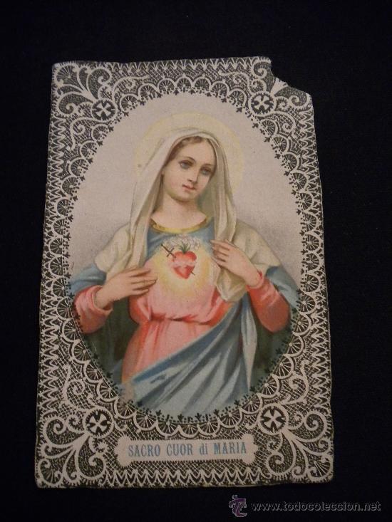 Postales: Estampa del sagrado corazon de maria.