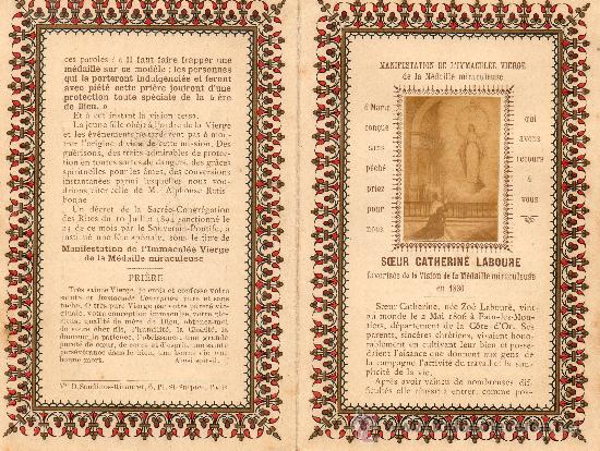 Postales: Manifestation de L'Immacul&eacute;e Vierge (escrita en franc&eacute;s)