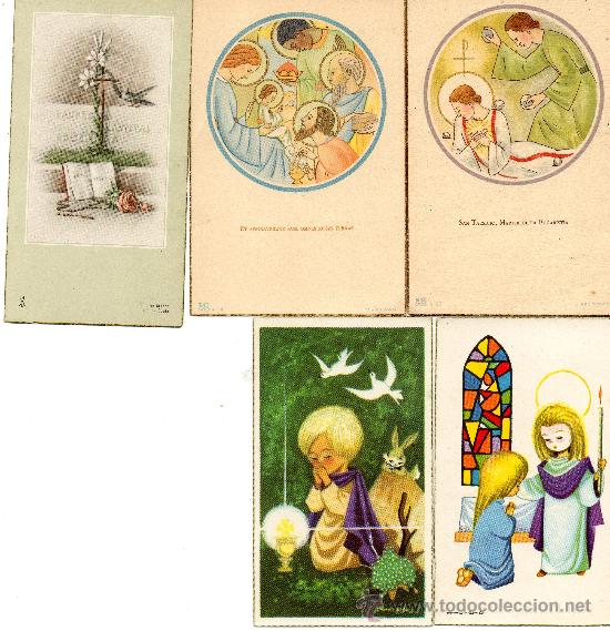 Postales: 5 postales a&ntilde;os 80