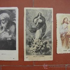 Postales: LOTE DE 3 POSTALES ANTIGUAS RELIGIOSAS. PEQUEÑO TAMAÑO
