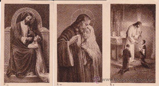 Postales: 3 postales a&ntilde;os 50