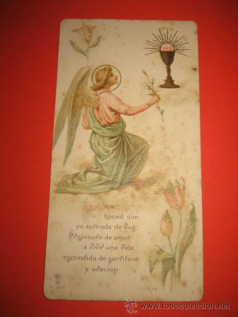 Postkarten: RECORDATORIO DE 1&ordf; COMUNION IGLESIA DE LOS JESUITAS GIJON 1915