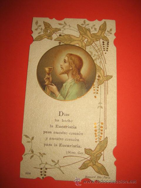 Postkarten: RECORDATORIO DE 1&ordf; COMUNION IGLESIA DE SAN LORENZO GIJON 1919