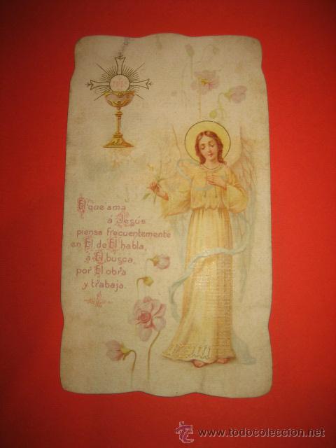 Cartes Postales: ANTIGUO RECORDATORIO DE COMUNION  SAN PEDRO APOSTOL DE  GIJON 1906