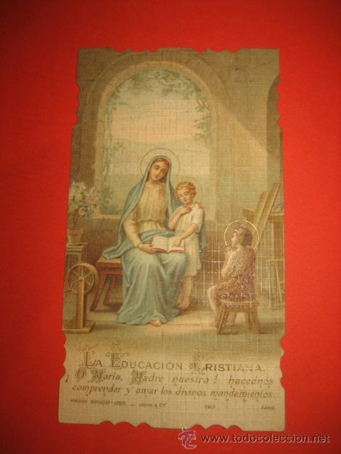 Cartes Postales: ANTIGUA ESTAMPA RECORDATORIO PRIMERA COMUNION IGLESIA PARROQUIAL DE SAN JOSE GIJON 1916