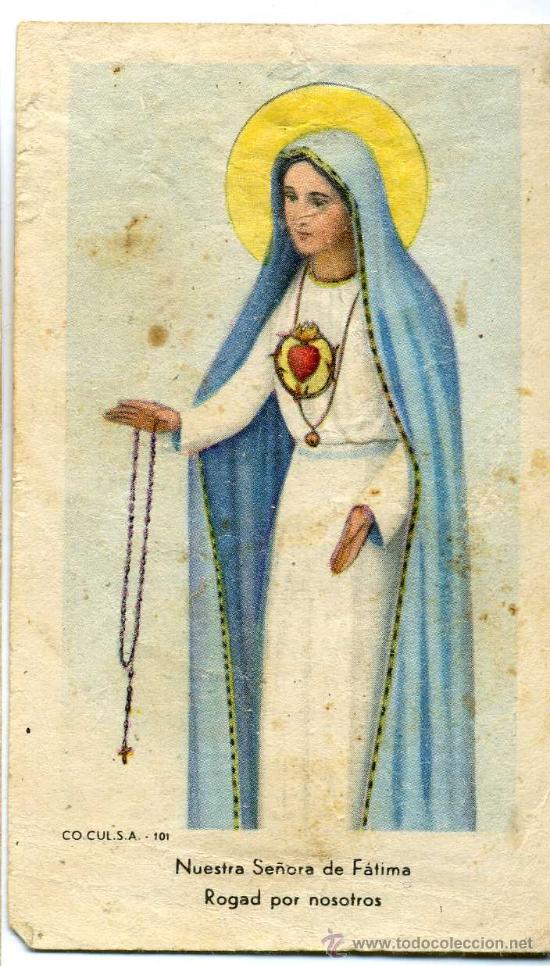 Postales: NUESTRA SE&Ntilde;ORA DE FATIMA 1960 - Foto 1