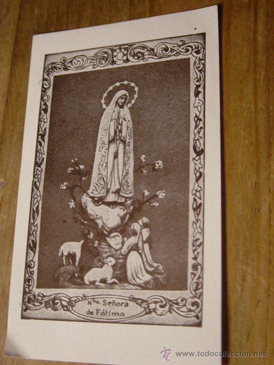 Cartes Postales: ESTAMPA DE NTRA. SE&Ntilde;ORA DE FATIMA CON ORACION. MISIONES MARIANAS. ESTEPONA 1957.