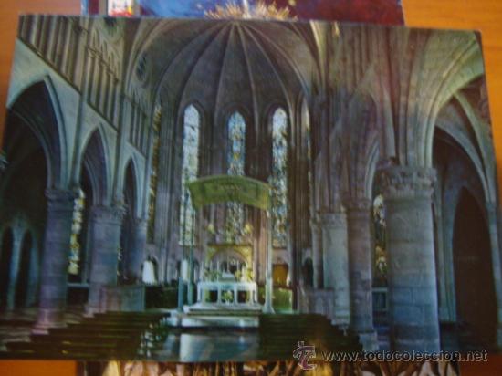 Postales: POSTAL RONCESVALLES, INTERIOR DE LA IGLESIA - Foto 1