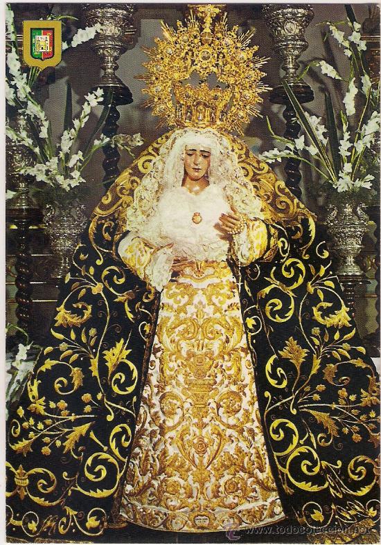 Postales: -64351 POSTAL SEMANA SANTA MALAGA, MARIA SANTISIMA DE LOS DOLORES, VIRGEN RELIGIOSA