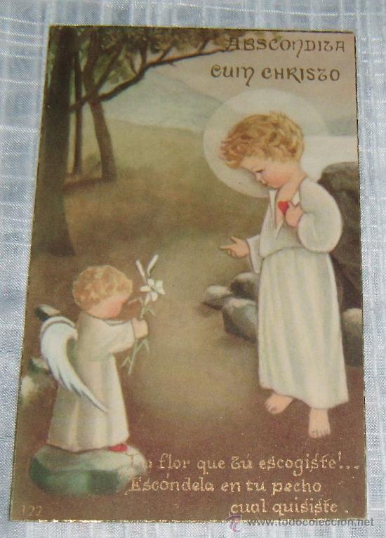 Postales: estampa del ni&ntilde;o Jes&uacute;s a&ntilde;o 1957