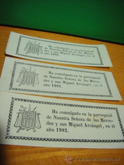 Postkarten: orlas de 1&ordm; comunion a&ntilde;os 1896 - 1901 y 1902 originales parroquia ntra sra de las mercedes