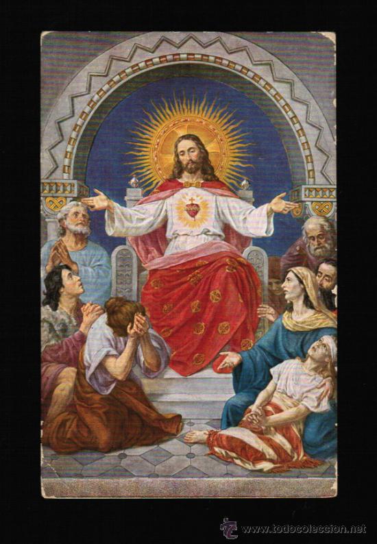 Postales: POSTAL RELIGIOSA   - EL SAGRADO CORAZON - Foto 1