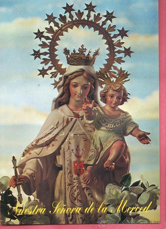 Postales: postal - ntra sra de la merced - n&ordm; 35 - edicion titulo en amarillo - ed. esc.oro - nueva- a&ntilde;o 1974