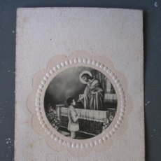 Postales: ESTAMPA RECUERDO PRIMERA COMUNION , ONDARA (ALICANTE) 1927 (ALGO DE SUCIEDAD)