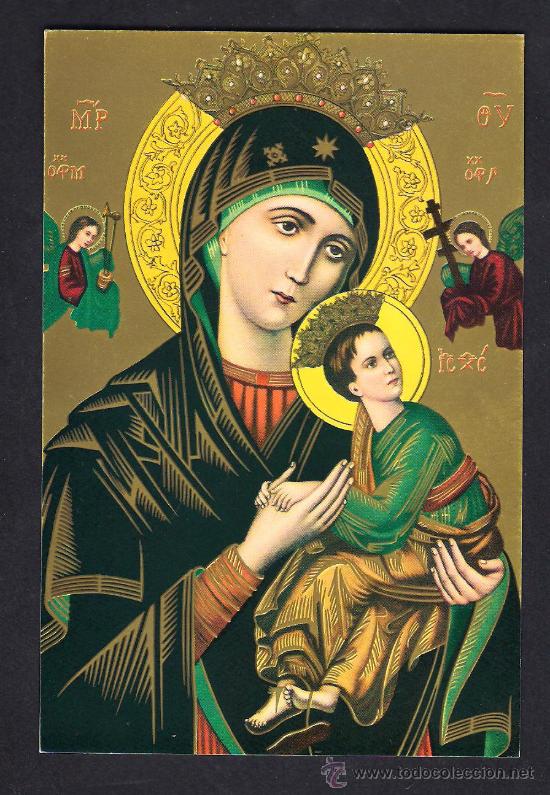 Postales: 1 POSTAL DE LA  ** MADONNA DEL PERPETUO SOCCORSO **  ESCRITA -- IMPRESA EN ITALIA