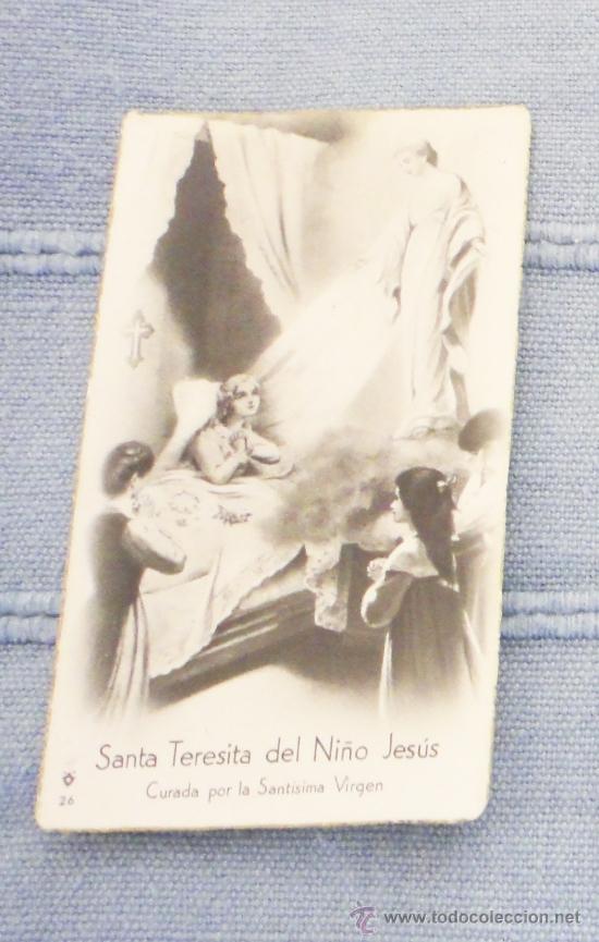 Postales: ESTAMPA SANTA TERESITA DEL NI&Ntilde;O JESUS CURADA POR LA VIRGEN