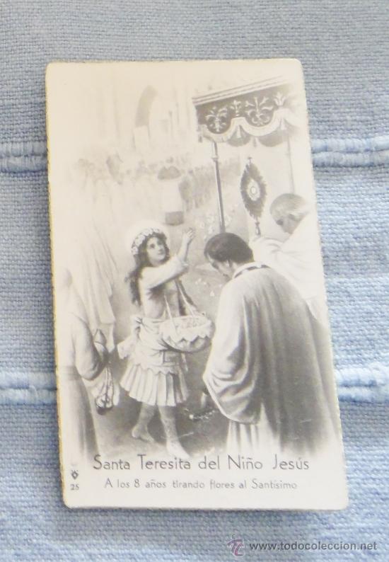 Postales: ESTAMPA SANTA TERESITA DEL NI&Ntilde;O JESUS A LOS 8 A&Ntilde;OS